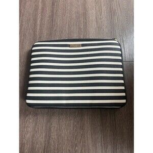 Kate spade New York Black and White Striped Tablet Case, Zipper Logo